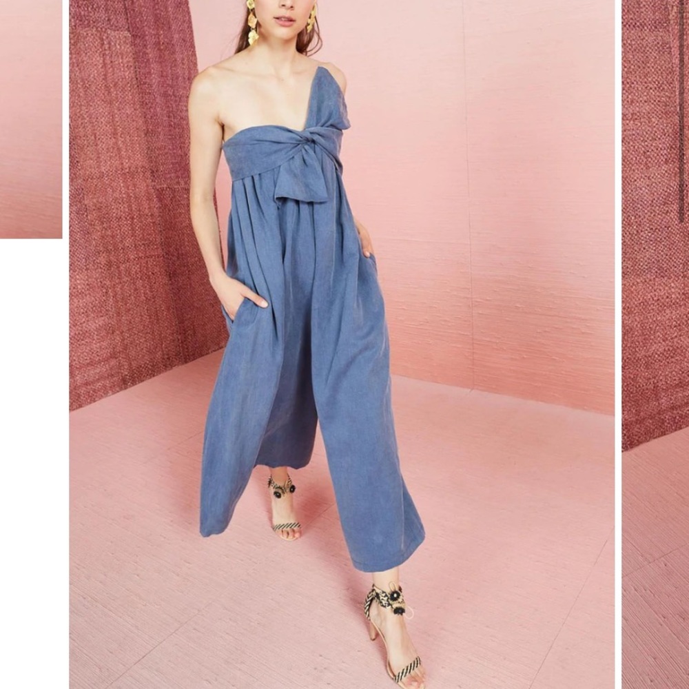 Ulla Johnson denim strapless jumper
